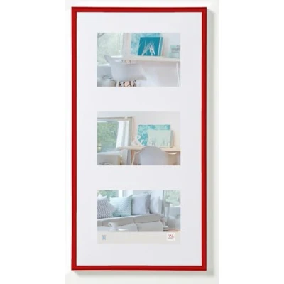 Image de walther cadre photo design rouge 3x 10x15 cm galerie avec passe partout, plastique New Lifestyle KV315R