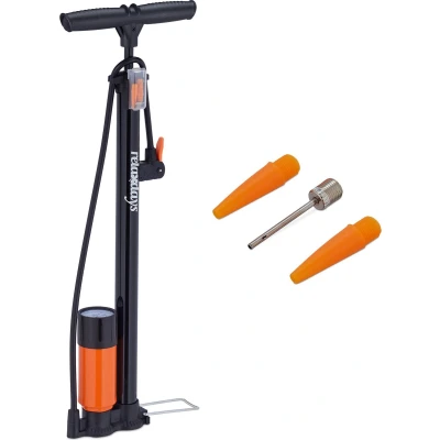 Afbeelding van Relaxdays fietspomp manometer staand universele vloerpomp hogedruk pomp