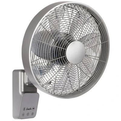 Afbeelding van Casafan Airos Eco Design Wall TS wandventilator zilver 40 cm Timer Afstandsbediening Horizontaal en verticaal oscilleren