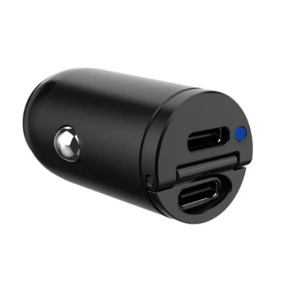 Afbeelding van Car Charger Celly CCMINI2USBCBK Black