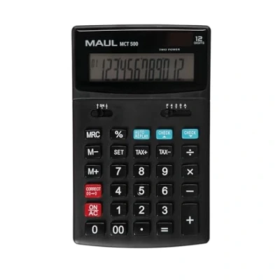 Afbeelding van Maul bureaurekenmachine MCT 500, Check &amp; Correct, zwart