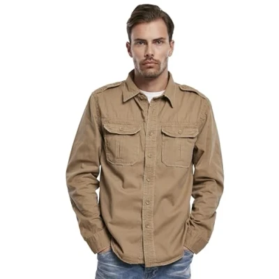 Afbeelding van Brandit Vintage Overhemd Camel, Heren, Maat: XL, Camel