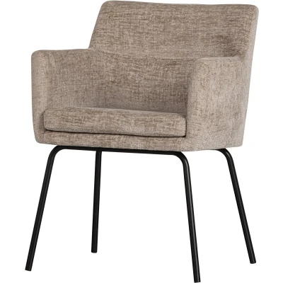 Afbeelding van WOOOD Kam Eetkamerstoel Polyester Zand 78x59x56