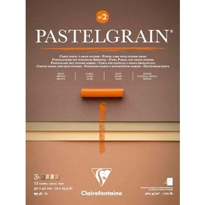 Afbeelding van Clairefontaine Pastelmat No.2 Pastelgrain 30 x 40 cm 4 kleuren