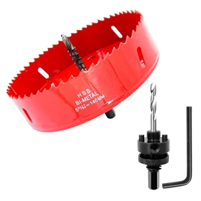 Afbeelding van Laiwei A2 gatenzaag 140 mm, boomboor voor intensief gebruik, boor 4341, boorgereedschap het boren van gaten in verschillende soorten hout, aluminium, PVC enz.