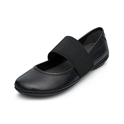 Afbeelding van Camper Right NINA Ballerina&#039;s met enkelbandjes, Dames, Maat: 42, Black Leer