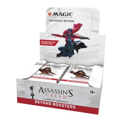 Image de Magic : The Gathering Boîte de booster Assassin&#039;s Creed Beyond 24 boosters (7 cartes dans chaque paquet) Jeu à collectionner pour enfants 13 ans et plus (version anglaise)