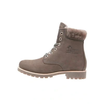 Afbeelding van Panama Jack Igloo Veterboots, Dames, Maat: 41, Gris Schaapsleer