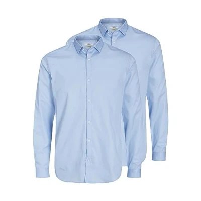 Afbeelding van JACK &amp; JONES Jprblacardiff Shirt L/S Noos Herenhemd, 2 x kasjmier blauw