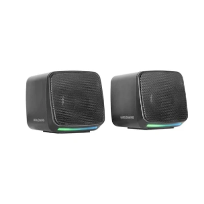 Afbeelding van MARSGAMING MS PRO Compacte luidspreker 10 W met dynamische RGB verlichting voor pc besturingsbox en 3,5 mm jack ingang, compatibel pc/Mac/smartphone/tablet, zwart