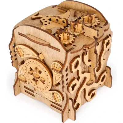 Afbeelding van iDventure Cluebox Captain&#039;s Nemo Nautilus Escape Room spel onhandige 3D houten puzzel raadsels unieke puzzelspellen Box spellen voor volwassenen en raadselbox kinderen