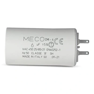 Afbeelding van Condensator 6 µF speciaal voor rolluiken SOMFY motor 25 Nm met kleine klemmen 2,8 mm