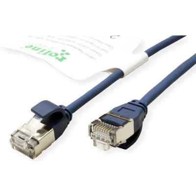 Afbeelding van ROLINE GREEN F/UTP DataCenter Patchkabel Cat.6A (Class EA), LSOH, extra dun, blauw, 5 m