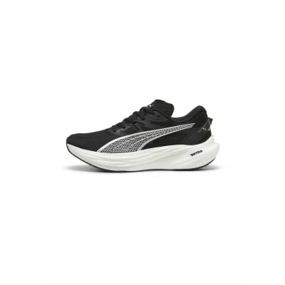 Afbeelding van Puma Deviate Nitro Hardloopschoenen neutraal, Heren, Maat: 45, Black white Kunststof/ textiel