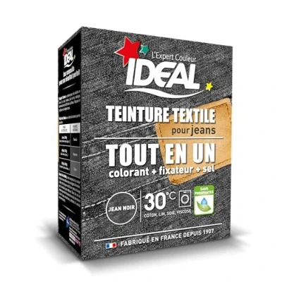 Image de Kit complet teinture Ideal Tout en Un Maxi jean noir 350 gr