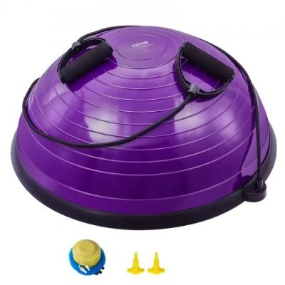Image de VEVOR Demi Ballon d&#039;Exercice d&#039;Équilibre 62 cm avec Bande de Résistance