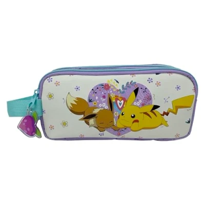 Afbeelding van Pokemon Pikachu Eevee Flowers Etui