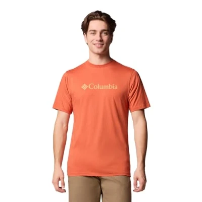 Afbeelding van Columbia CSC Basic LOGO Short Sleeve Tshirt print, Heren, Maat: Medium, Tuscan