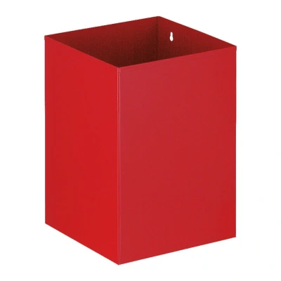 Afbeelding van Papierbak vierkant 21 liter metaal rood