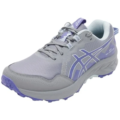 Afbeelding van Asics Gelventure 10 Trail hardloopschoenen, Dames, Maat: 37, Gravel/blue violet Textiel/ synthetisch