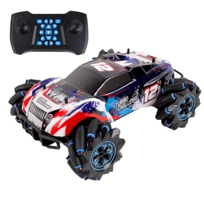 Image de Voiture radiocommandé Turbo Challenge 4X4 Drifting en PVC Bleu