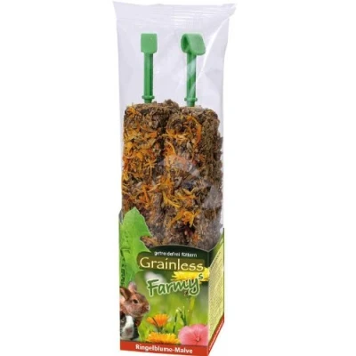 Afbeelding van JR Farm knaagdier Grainless Farmys goudsbloem/stokroos 140 gram
