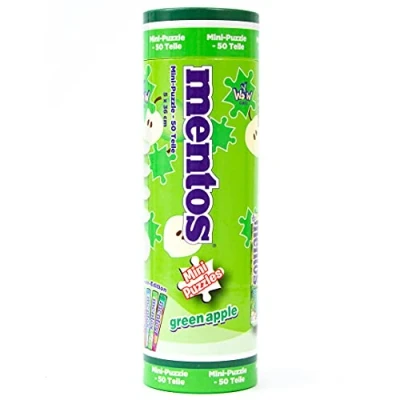 Afbeelding van Mentos mini puzzel 1 exemplaar 50 stukjes Verzamel ze allemaal