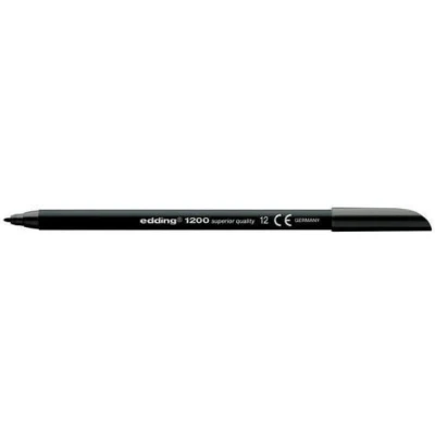 Afbeelding van edding 1200 viltstiften, fijne punt, groen, 1 stift, ronde mm, schrijfstift, tekenen, schilderen