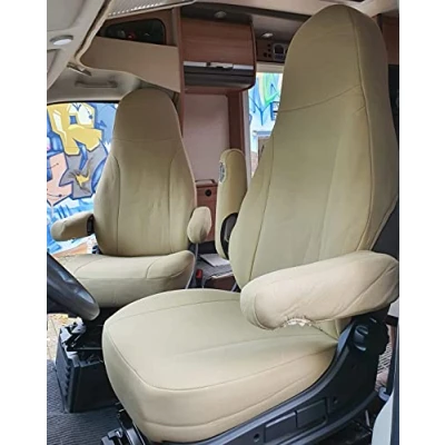 Afbeelding van BREMER SITZBEZÜGE Stoelhoezenset geschikt voor Ducato bestuurders en passagiersstoelen, 829 beige
