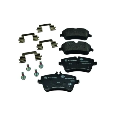 Afbeelding van HELLA 8DB 355 018 331 Remblokkenset Geschikt voor slijtage waarschuwingscontact Met remzadelschroef toebehoren MERCEDES BENZ: C Class Saloon