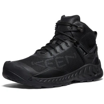 Afbeelding van KEEN Nxis Evo Mid waterdichte wandelschoenen voor heren, Drievoudig zwart