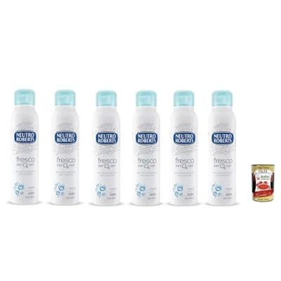 Afbeelding van Neutro Roberts Fresco Deodorantspray zonder aluminiumzouten, geen vlekken, natuurlijke bescherming met bloemige noten, 150 ml + Italian Gourmet Polpa, 400 g, 6 stuks