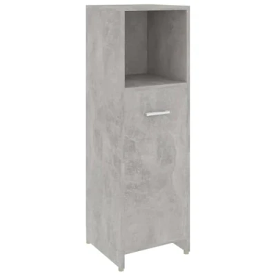 Image de vidaXL Armoire de salle bain Gris béton 30x30x95 cm Aggloméré856060