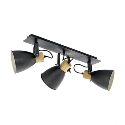 Afbeelding van EGLO Coswarth Spot E27 67 cm Hout Zwart/Bruin