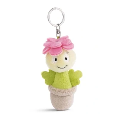 Afbeelding van Sedum Amalia pluche plantensleutelhanger, 10 cm, groen, duurzame knuffeldierhanger met metalen ring om op te hangen aan sleutels, touw, tas en meer