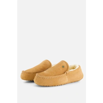 Afbeelding van Warmbat Australia Pantoffels, Heren, Maat: 41, Cognac Suède