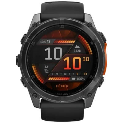 Afbeelding van Garmin fēnix 8 51mm AMOLED Multisport Smartwatch 100+ sport apps LED Zaklamp Microfoon en speaker 10ATM Waterdicht tot 29 dagen batterij Donkergrijs/zwart