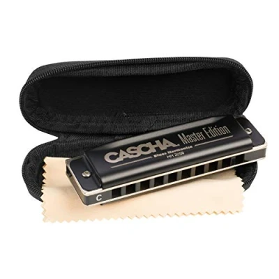 Image de CASCHA harmonica Blues Master Edition, de haute qualité en do majeur avec étui souple et chiffon soin, Orgue