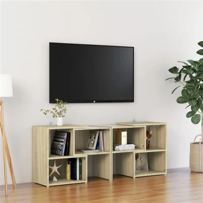 Afbeelding van Tv meubel 104x30x52 cm spaanplaat sonoma eikenkleurig