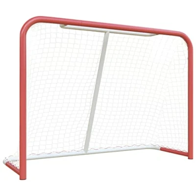 Afbeelding van Hockeydoel Met Net 153X60X118 Cm Staal En Polyester Rood Wit