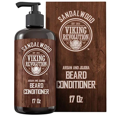Afbeelding van Viking Revolution Baardconditioner baardverzorging voor heren met argan en jojoba olie zacht &amp; versterkt geur sandelhout 500 ml