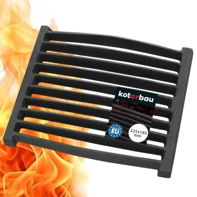 Afbeelding van KOTARBAU® Haardrooster van gietijzer, 22 x 18 cm, voor inzet, houtkachel, open haard, haard