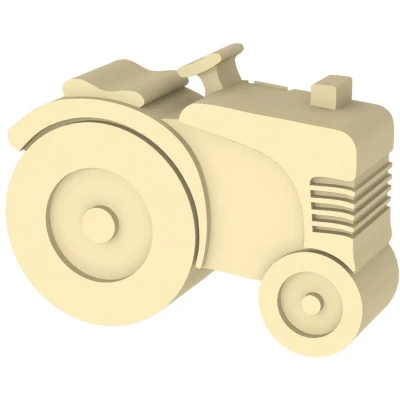 Afbeelding van Blafre lunchbox silhouet tractor geel