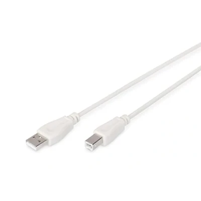 Afbeelding van Digitus USB kabel 2.0 A stekker, B stekker 3.00 m Beige AK 300102 030 E