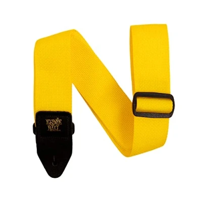 Image de Ernie Ball Sangle de guitare en polypro jaune et noir