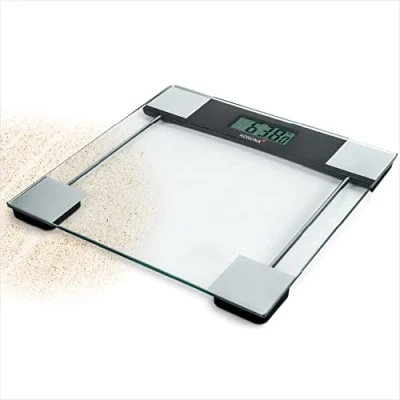 Afbeelding van Korona 74551 SVENJA Digitale personenweegschaal, 180 kg, schaalverdeling: 100 g, veiligheidsglas, tijdloos design, inclusief batterijen