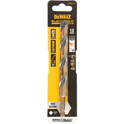Afbeelding van DEWALT DT20618 QZ IMPACT Black &amp; Gold HEX metaalboor 12mm