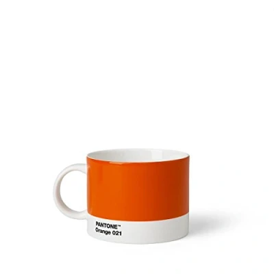 Afbeelding van Pantone Theekop en schotel Bone China Orange 021 C