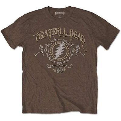 Afbeelding van Grateful Dead Heren Tshirt L Bolt Bruin
