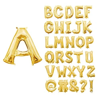 Afbeelding van PARTYDECO Goudkleurige aluminium letter ballon